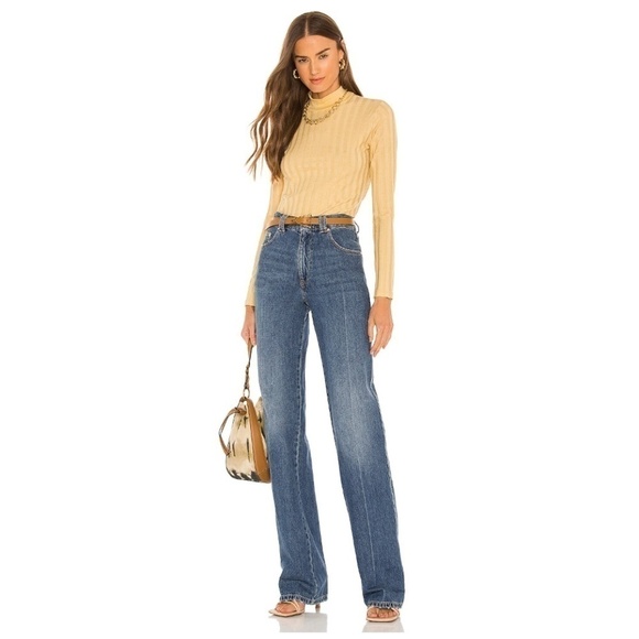 JONATHAN SIMKHAI Janelle Ribbed Open Back Top in Honey Size Small - Picture 6 of 6